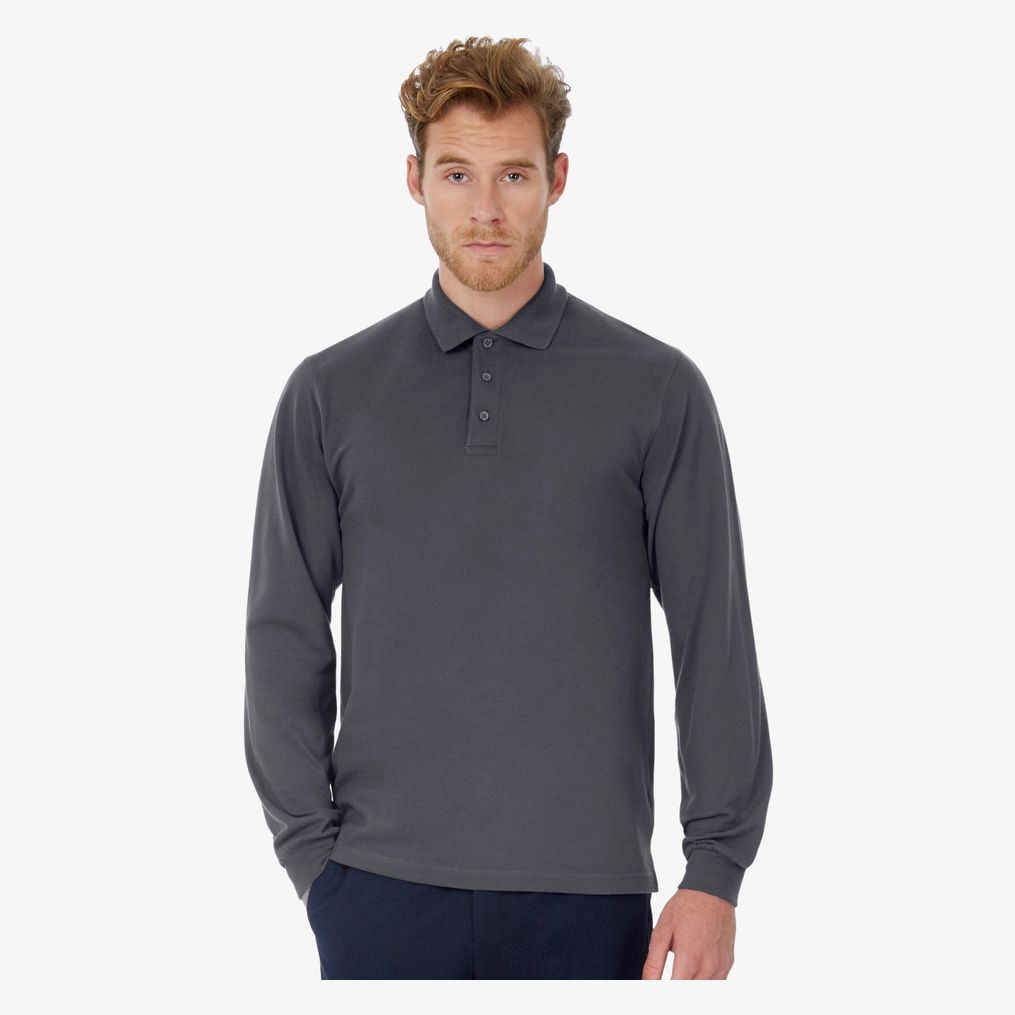 B&C Heavymill Longsleeve Polo