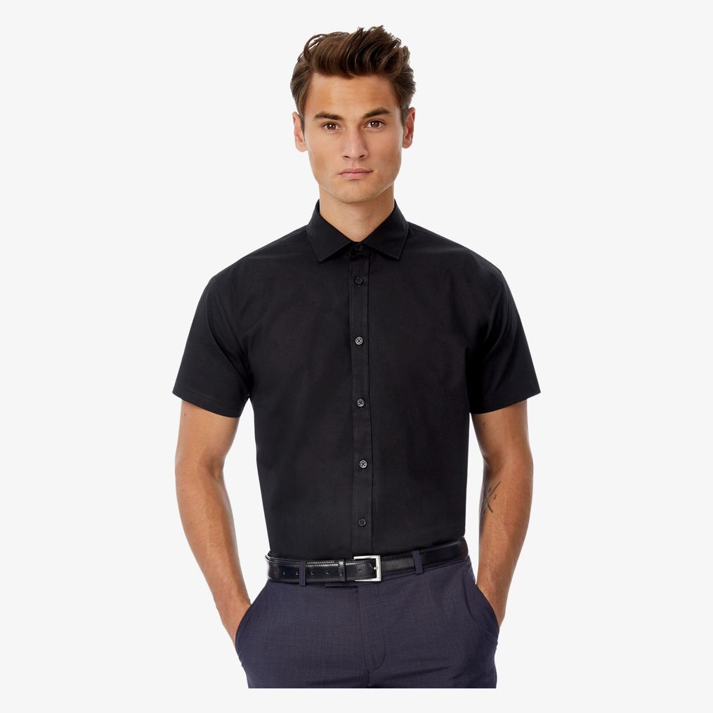 B&C Chemisette Black Tie Homme