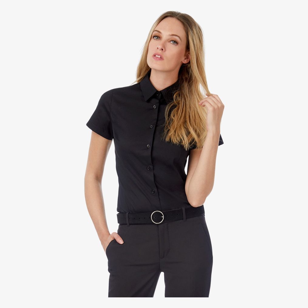 B&C Chemisette Black Tie Femme